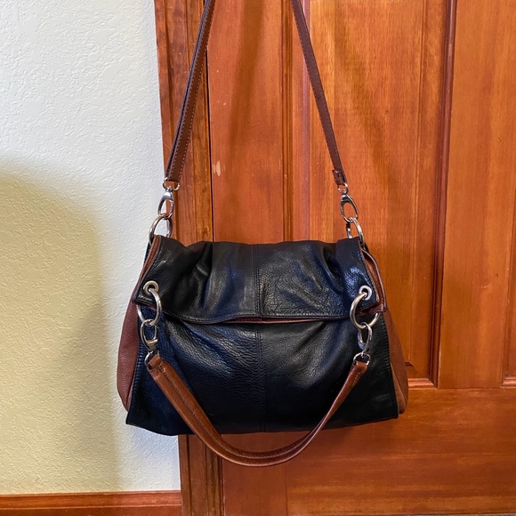 Borse in Pella Two Tone Leather Bag - Picture 2 of 6